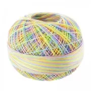 Fil de coton Lizbeth taille 40 Rainbow Taffy n°153 x274m
