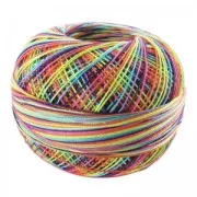 Fil de coton Lizbeth taille 40 Rainbow Splash n°184 x274m