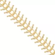 Chaîne maille chevron en épis 12.5 mm doré x 50cm