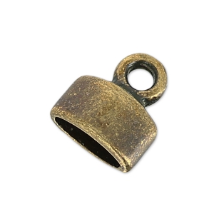 Embout pour lacet plat 5 mm bronze x1