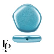 Perle en verre pentagone 15x15 mm The Cute Polygon - Pastel Aqua x4