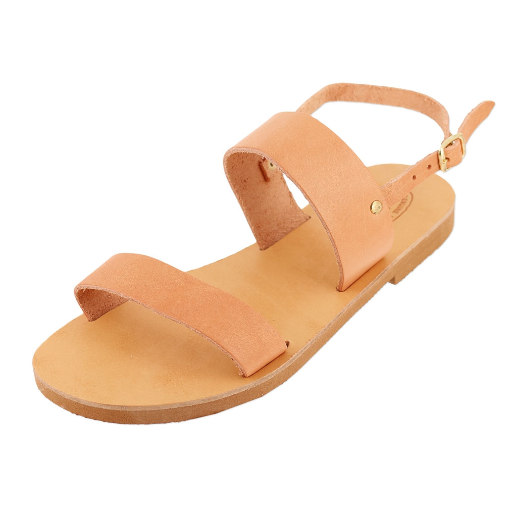 Paire de sandales en cuir à customiser Taille 39 Naturel x1 Perles & Co