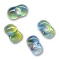 Farfalle 6,5x3,2 mm Crystal Agua/Verde