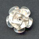 Rose m�tal 12 mm Argent� x1