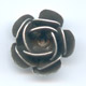 Rose m�tal 12 mm Argent� vieilli x1