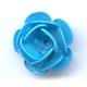 Rose m�tal 12 mm Bleu Turquoise x1