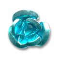 Roses m�tal  6 mm Turquoise x10