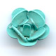 Rose m�tal  8 mm Vert Turquoise x1