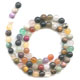 Assortiment de perles gemmes  6 mm x40 cm