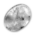 Cabochon ovale 40x30 mm Black Rutile