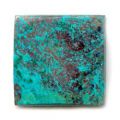 Cabochon carr� 28 mm Chrysocolla