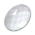 Cabochon ovale facett� 18x13 mm Cristal de Roche