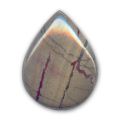 Cabochon poire 29x23 mm Jaspe Poppy Gris