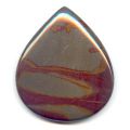 Cabochon poire 38x33 mm Jaspe Poppy Gris