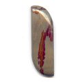Cabochon Larme 12x37 mm Jaspe Poppy Gris