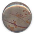 Cabochon rond 38 mm Jaspe Poppy Gris
