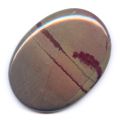 Cabochon ovale 40x30 mm Jaspe Poppy Gris