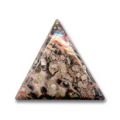 Cabochon triangle 18 mm Leopard