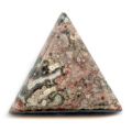 Cabochon triangle 30 mm Leopard