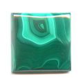 Cabochon carr� 28 mm Malachite