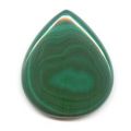 Cabochon poire 38x33 mm Malachite