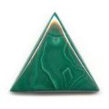 Cabochon triangle 30 mm Malachite