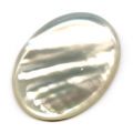 Cabochon ovale 40x30 mm Nacre Blanc