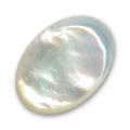 Cabochon ovale 30x22 mm Nacre Blanc