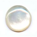 Cabochon rond 15 mm Nacre Blanc