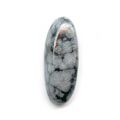 Cabochon ovale 22x8 mm Obsidienne Mouchet�e