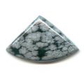 Cabochon �ventail 24x38 mm Obsidienne Mouchet�e