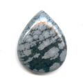 Cabochon poire 29x23 mm Obsidienne Mouchet�e