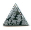 Cabochon triangle 30 mm Obsidienne Mouchet�e