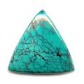 Cabochon triangle 30 mm Green Turquoise