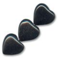 Onyx Noir coeurs 14 mm x4