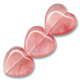 Strawberry Quartz coeurs 14 mm x4