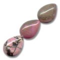 Rhodonite gouttes plates 14x10 mm x5
