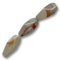 Jaspe Poppy Gris Facett� 12x6 mm x4