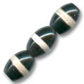 Olive DZI en agate 16x12 mm d�cor lin�aire