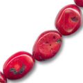 Red Coral 20x12 mm x2