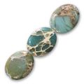 Jaspe Aqua Terra olives plates 14x10 mm x5