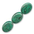 Chrysocolla olives plates 18x13 mm x4