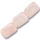Quartz Rose 15x10 mm x2