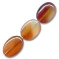 Cornaline olives plates 14x10 mm x5