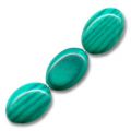 Malachite composite olives plates 14x10 mm x5