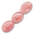 Strawberry Quartz olives plates 14x10 mm x5