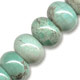 Green Turquoise Rondes aplaties 16x12 mm x2