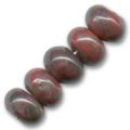 Jaspe Poppy rondelles 8x5 mm x15