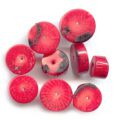 Red Coral Rondelle 10x3 mm x10