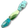 Green Turquoise Facett� 12x6 mm x4